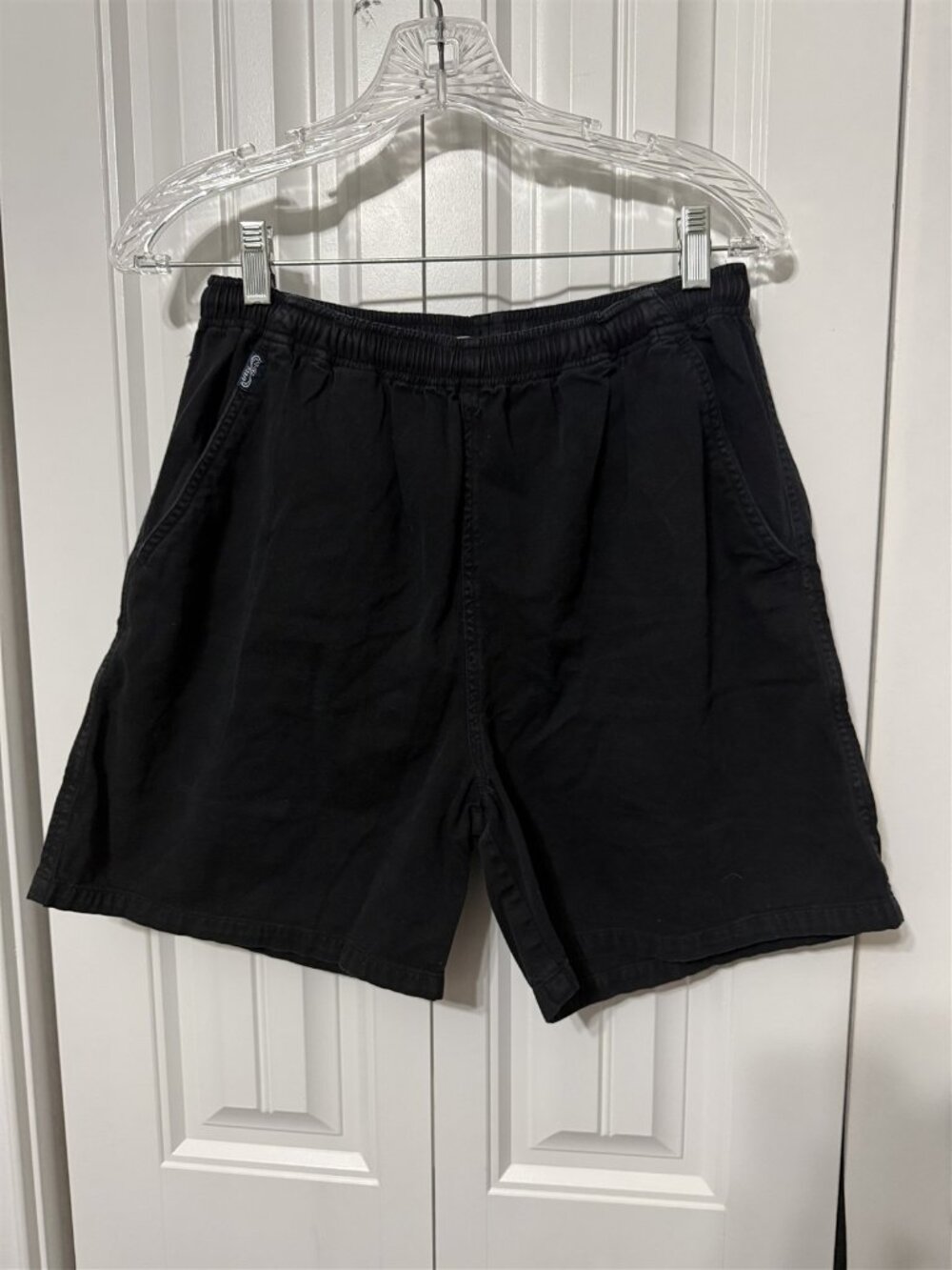 Crazy Shirts Hawaii Shorts Mens Small Black Surfer Elastic Drawstring